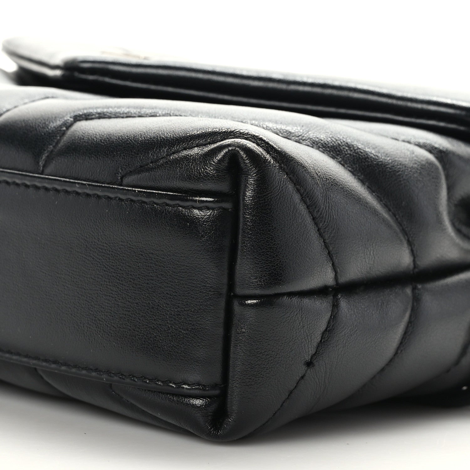 Saint Laurent Calfskin Y Quilted Monogram Toy Loulou Crossbody Bag Black 10 of 10