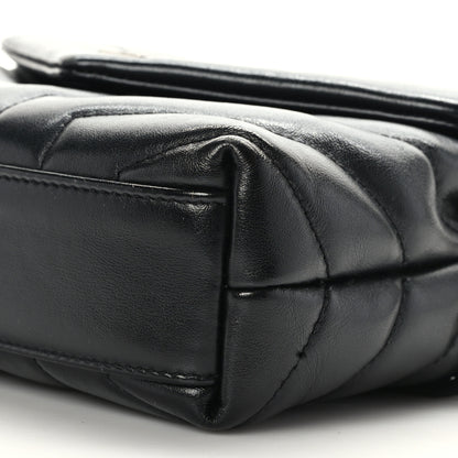 Saint Laurent Calfskin Y Quilted Monogram Toy Loulou Crossbody Bag Black 10 of 10