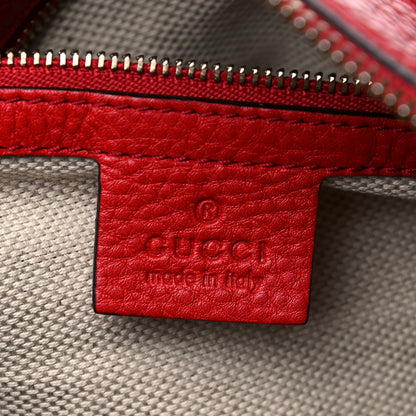 Gucci Pebbled Calfskin Medium Soho Boston Red 6 of 18