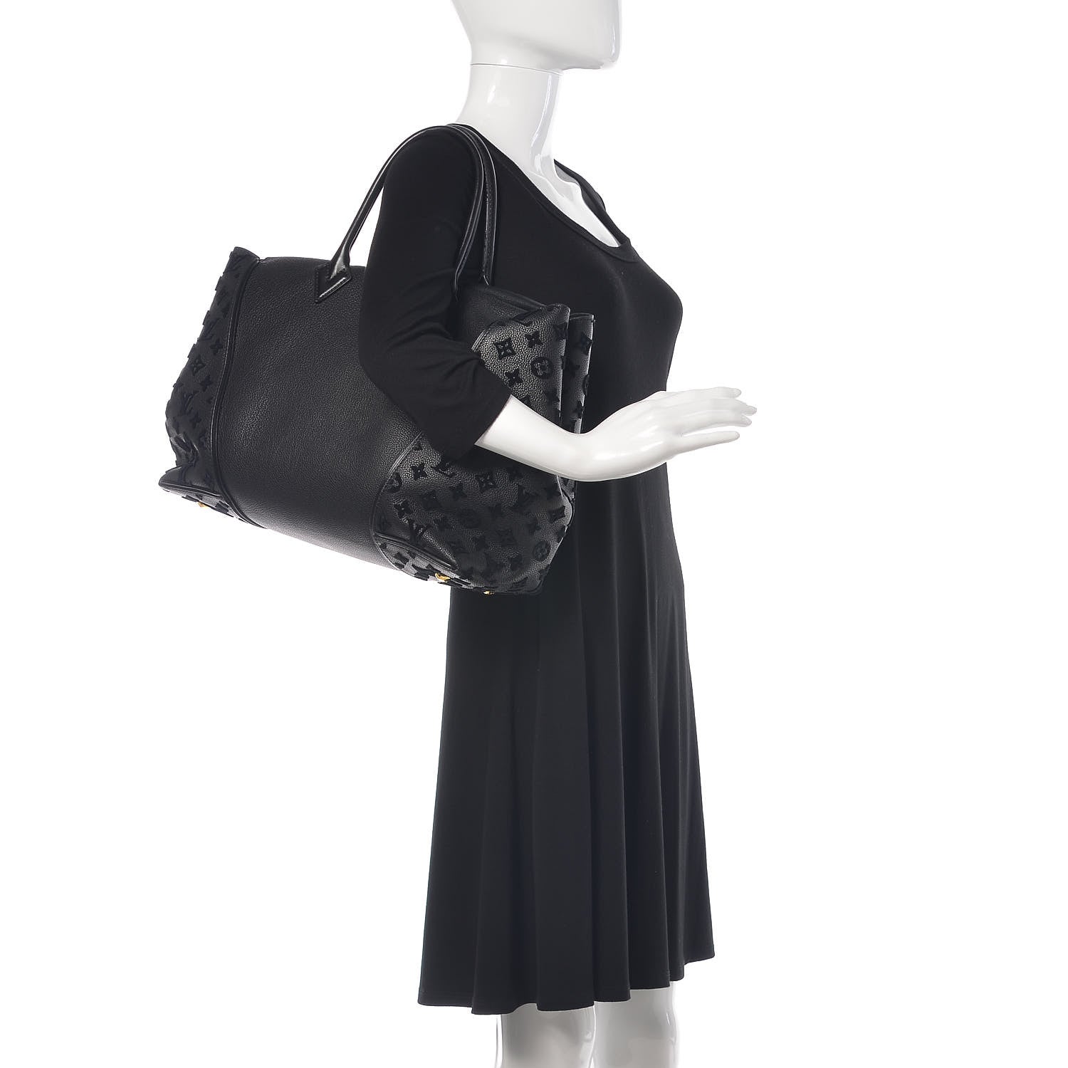 Louis Vuitton Cuir Orfevre Veau Cachemire Tote W GM Black 2 of 14