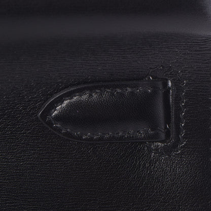 Hermes Box Kelly Cut Clutch Black 7 of 24