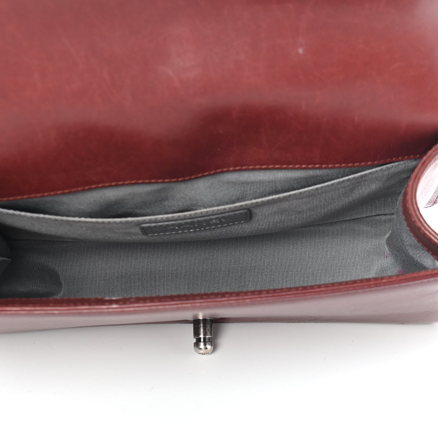 Lambskin Quilted Medium Boy Flap Burgundy