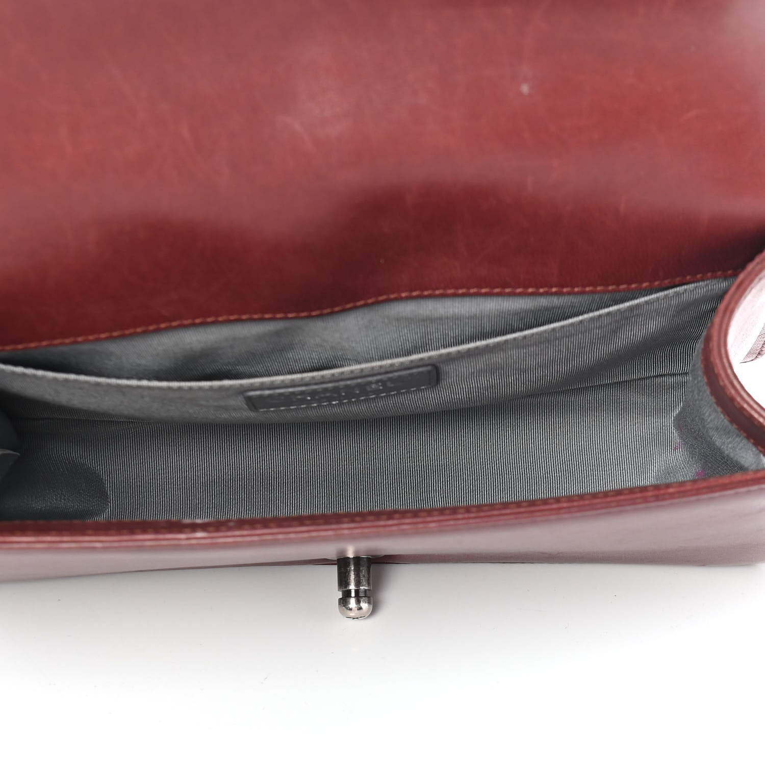 Chanel Lambskin Quilted Medium Boy Flap Burgundy 5 of 13