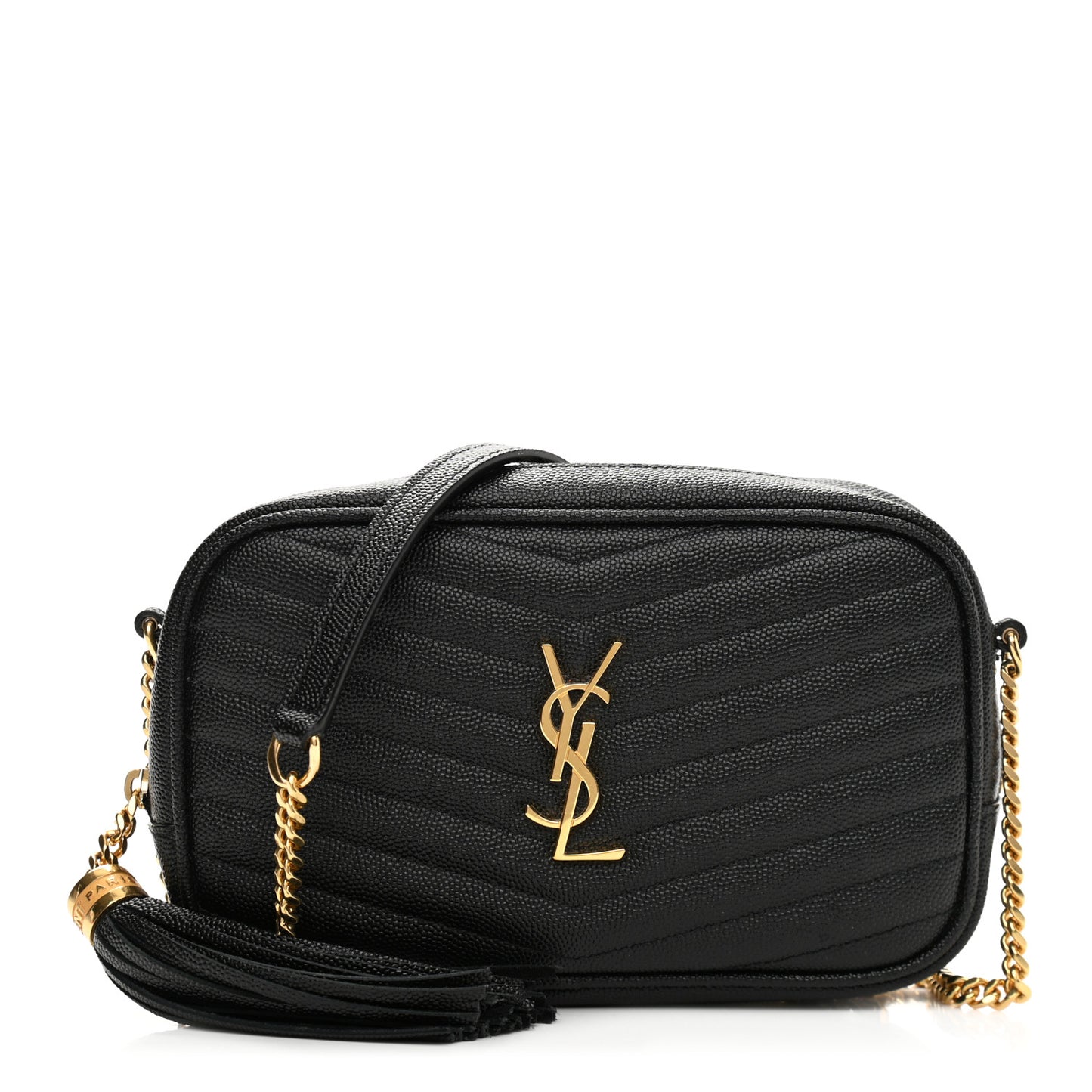 Grain De Poudre Matelasse Monogram Mini Lou Camera Bag Black