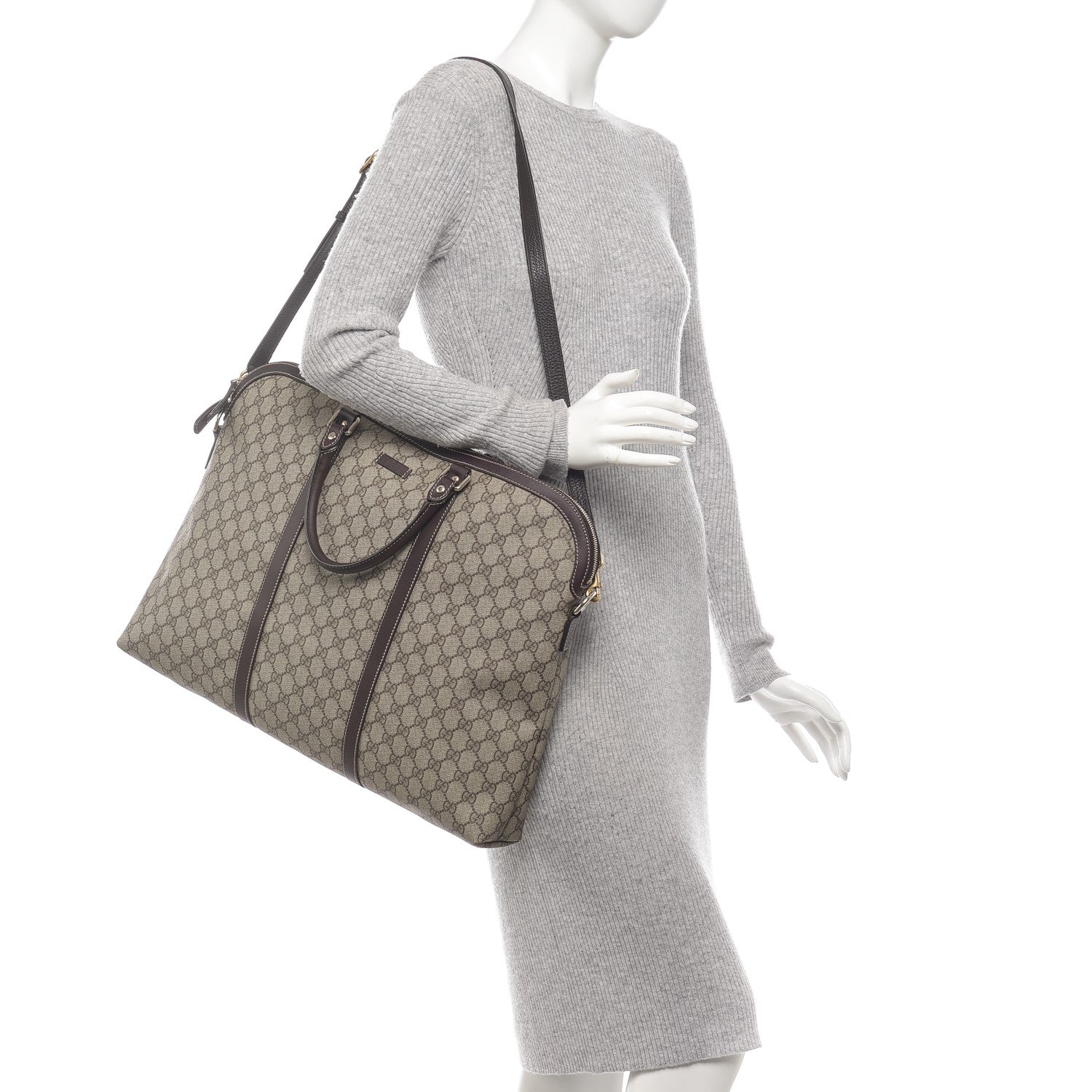 Gucci GG Plus Monogram Double Handle Briefcase Dark Brown 2 of 7