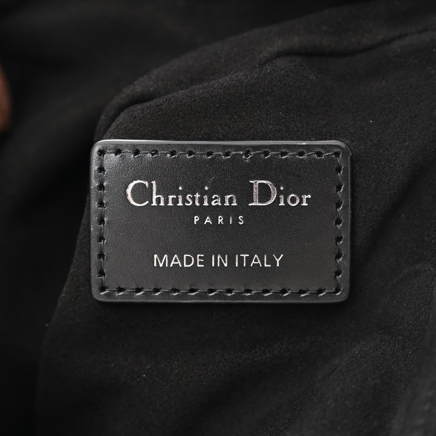 Christian Dior Calfskin Macrocannage Mini Dior Caro Tulip Bag Black 6 of 11