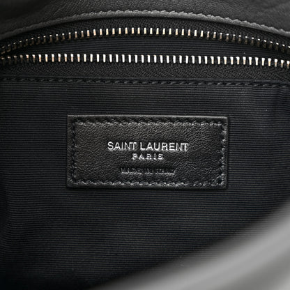 Saint Laurent Lambskin Quilted Toy Loulou Puffer Monogram Chain Satchel Storm 6 of 11