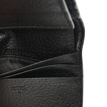 Gucci Jacquard Black Denim GG Monogram Textured Dollar Calfskin Jackie 1961 Card Case Black Ivory 7 of 7