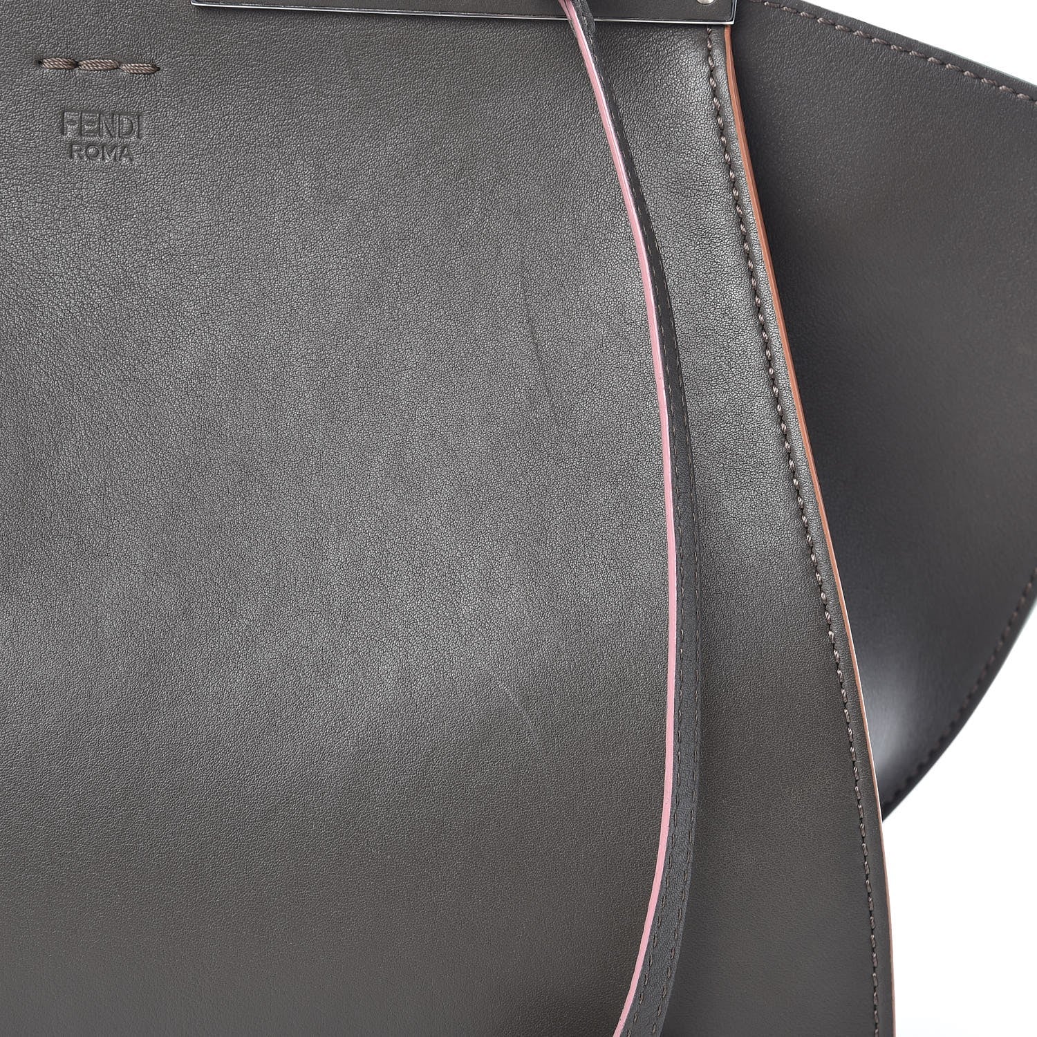 Fendi Vitello Dolce Century Petite 3Jours Tote Carbone 16 of 16