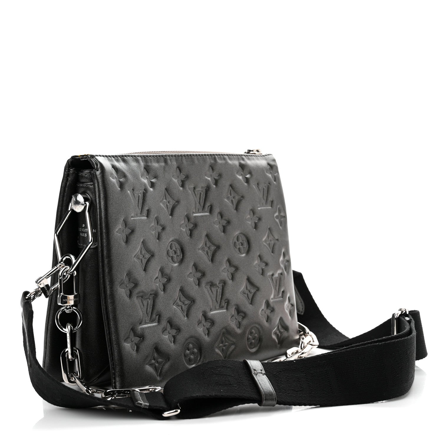 Louis Vuitton Lambskin Embossed Monogram Coussin PM Anthracite 2 of 8
