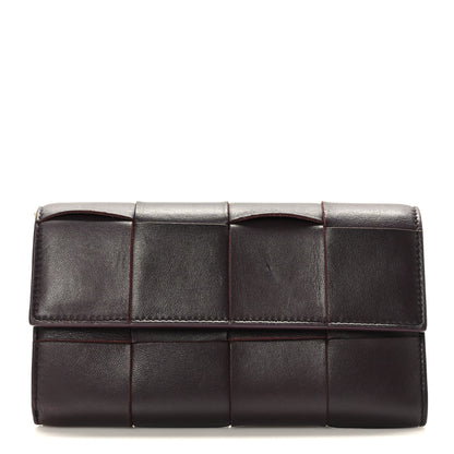 Bottega Veneta Nappa Maxi Intrecciato Continental Flap Wallet Grape 1 of 8