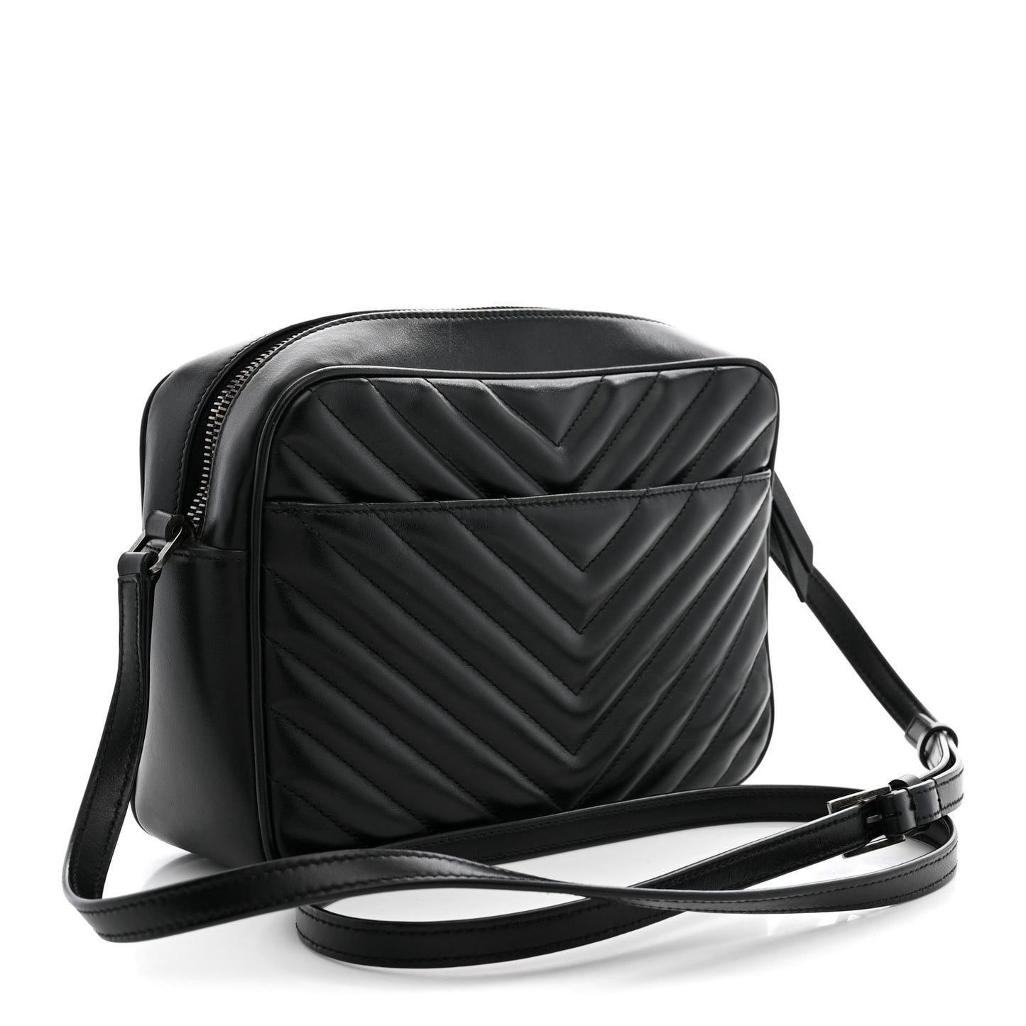 Calfskin Matelasse Monogram Lou Camera Bag Black