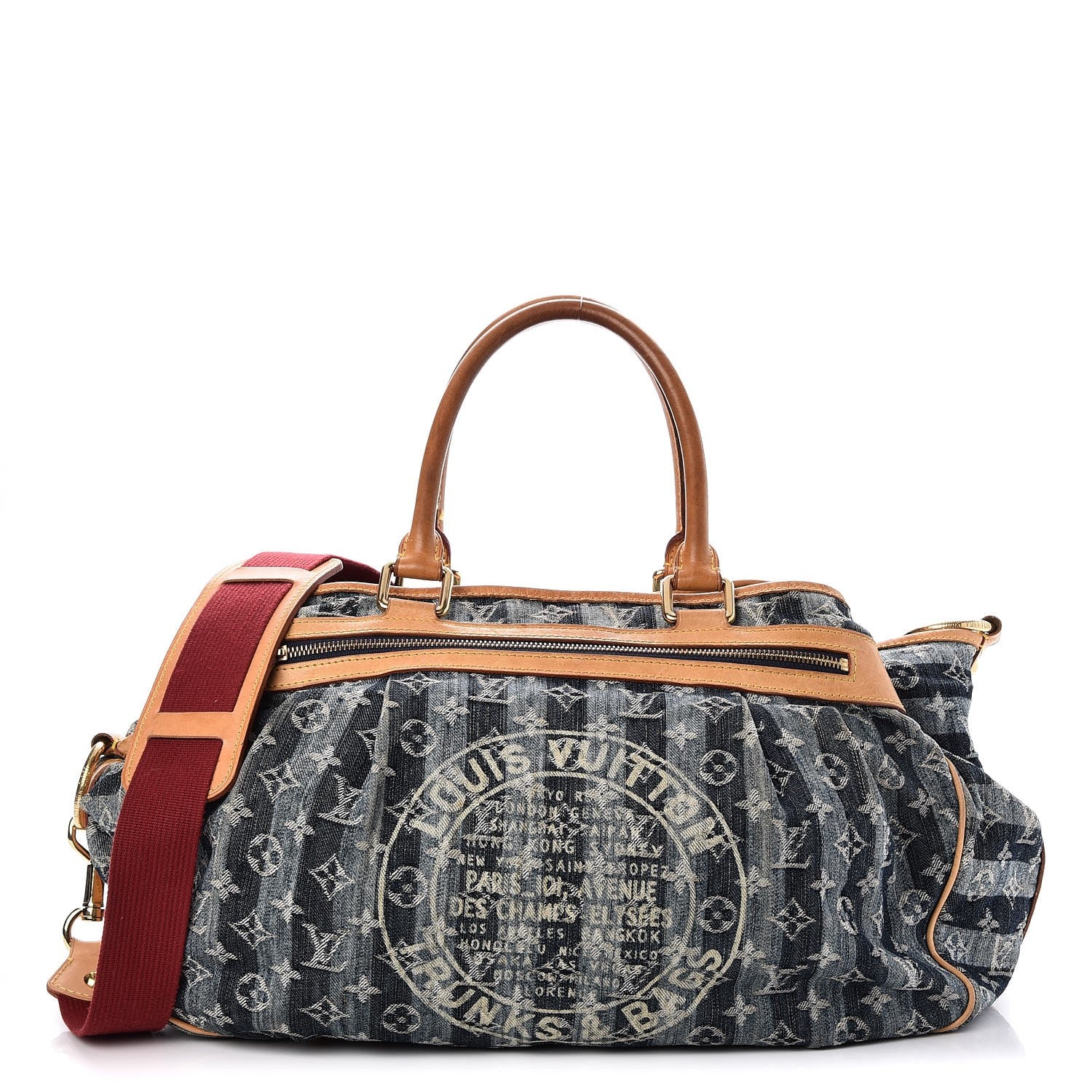 Louis Vuitton Denim Raye Cabas GM 1 of 7