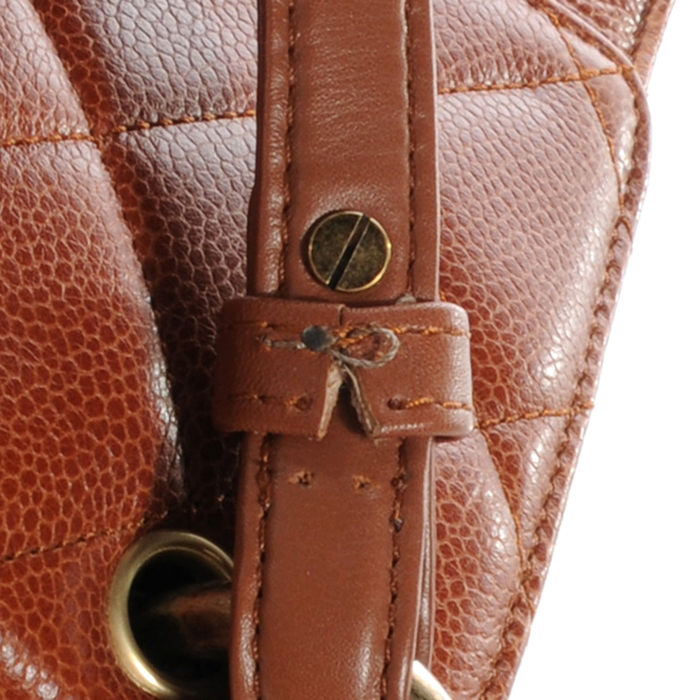 Caviar Quilted Large Retro Class Flap Brown