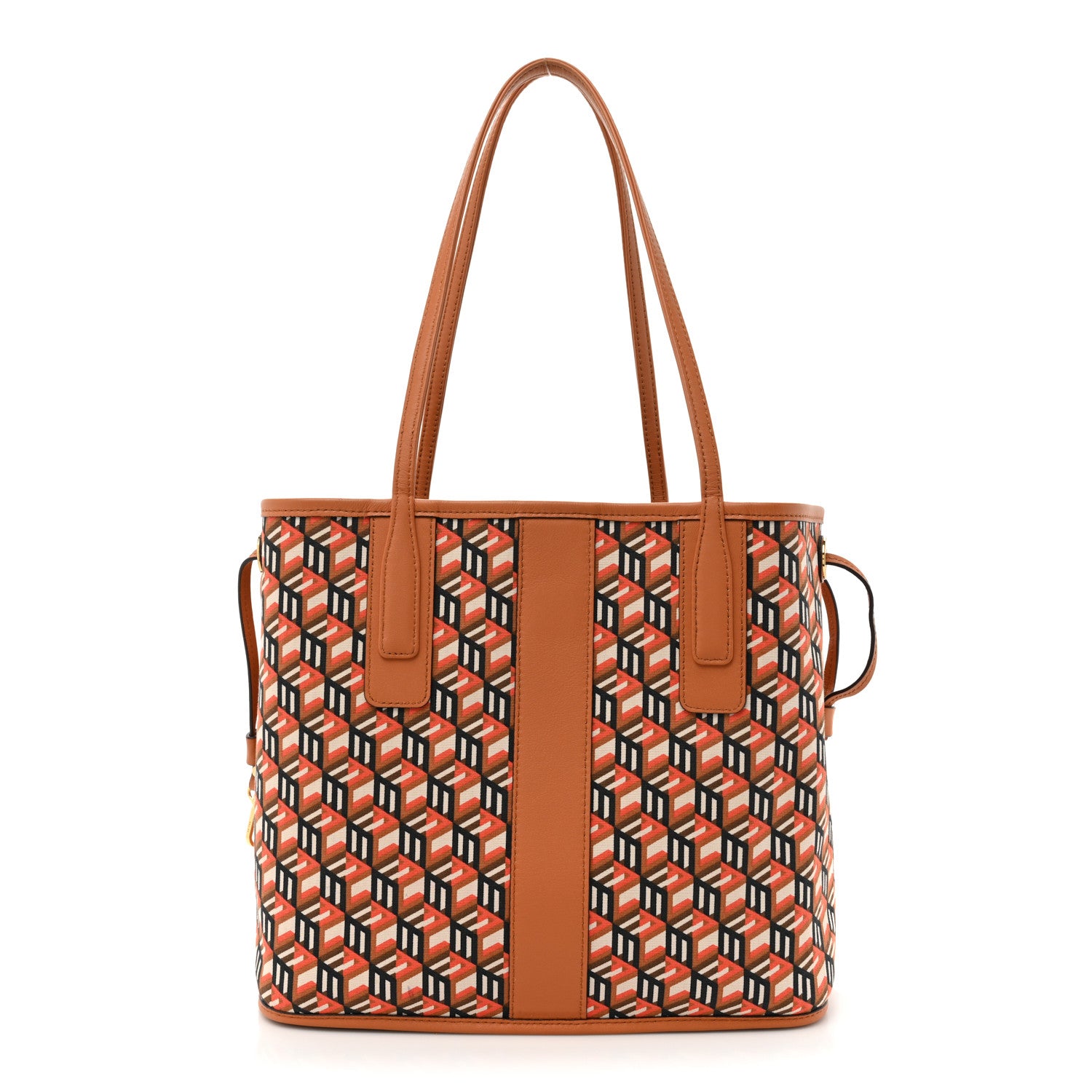 MCM Visetos Liz Reversible Shopper Tote Cognac 3 of 14