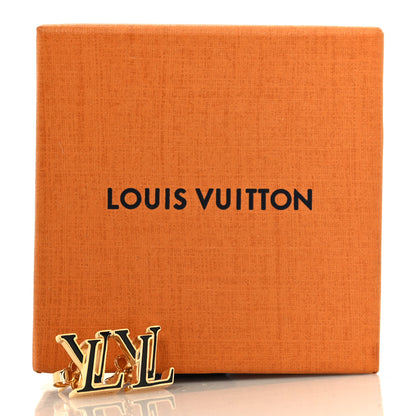 Louis Vuitton Metal Enamel LV Iconic Earrings Gold 6 of 6