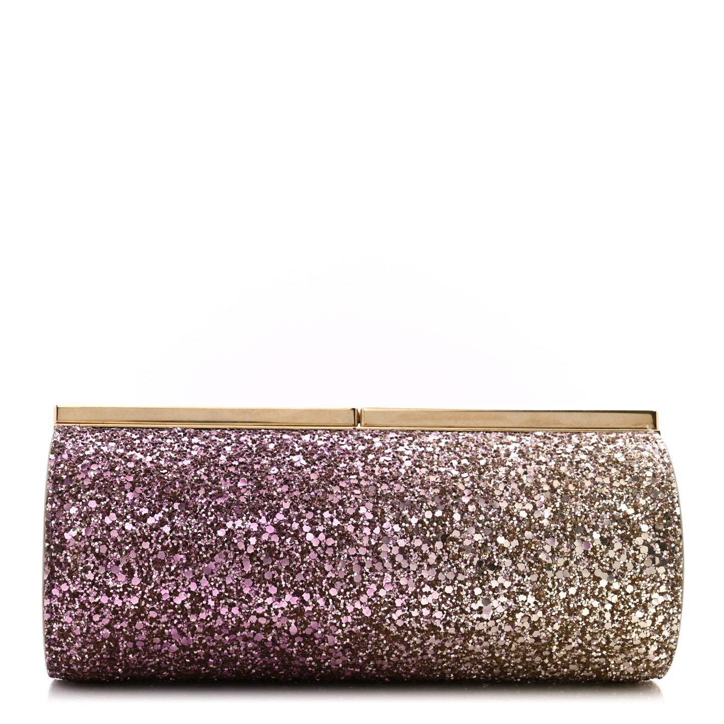 Coarse Glitter Trinket Clutch Pink Gold