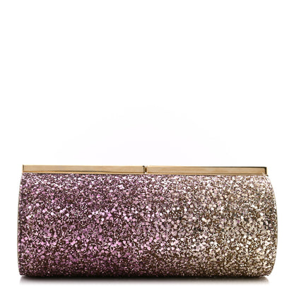 Jimmy Choo Coarse Glitter Trinket Clutch Pink Gold 1 of 7