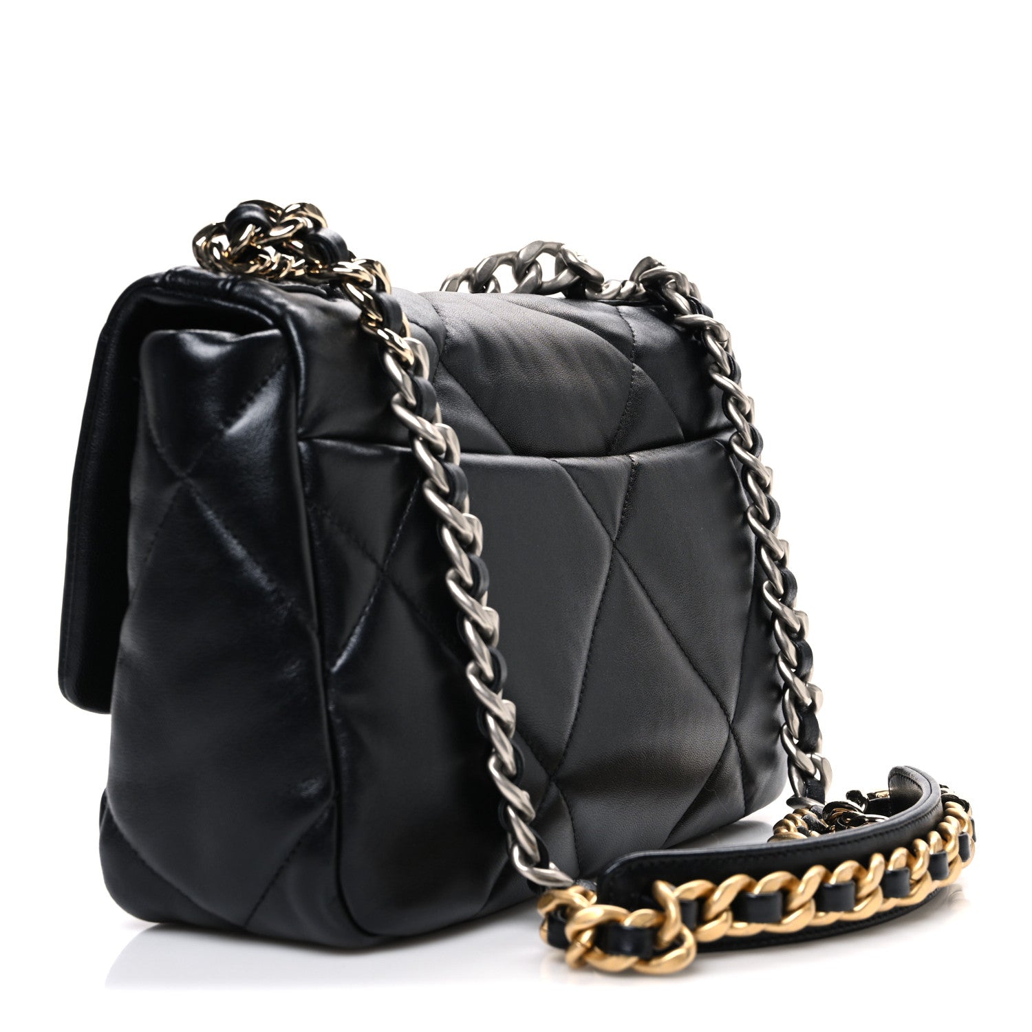 Chanel Lambskin Quilted Medium Chanel 19 Flap Black 3 of 10