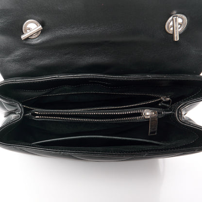 Saint Laurent Calfskin Y Quilted Monogram Medium Loulou Satchel Black 5 of 11