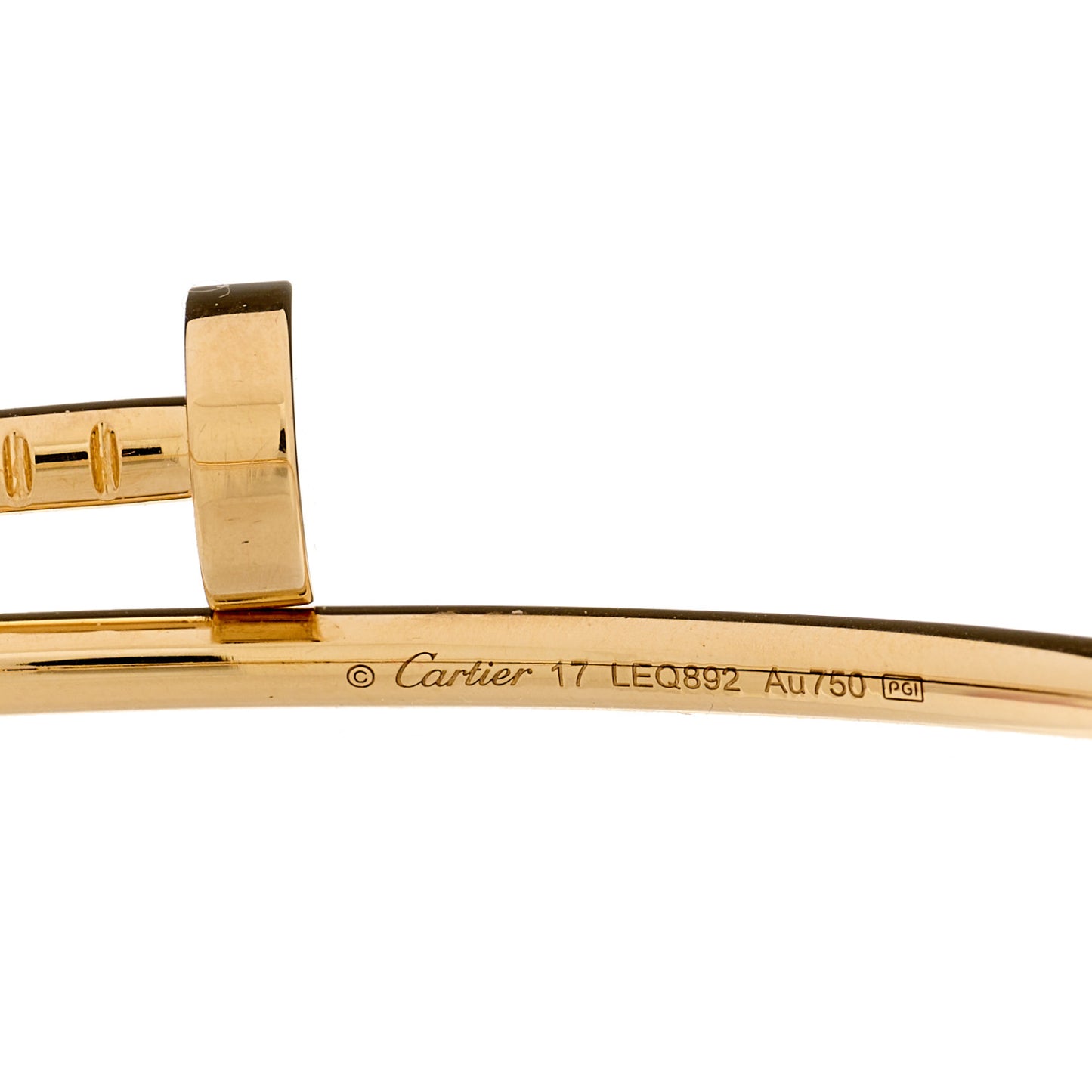 18K Yellow Gold Small Juste Un Clou Bracelet 17