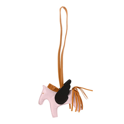 Hermes Milo Lambskin Grigri Rodeo Pegase Horse Bag Charm PM Mauve Pale Sesame Ebene 1 of 6