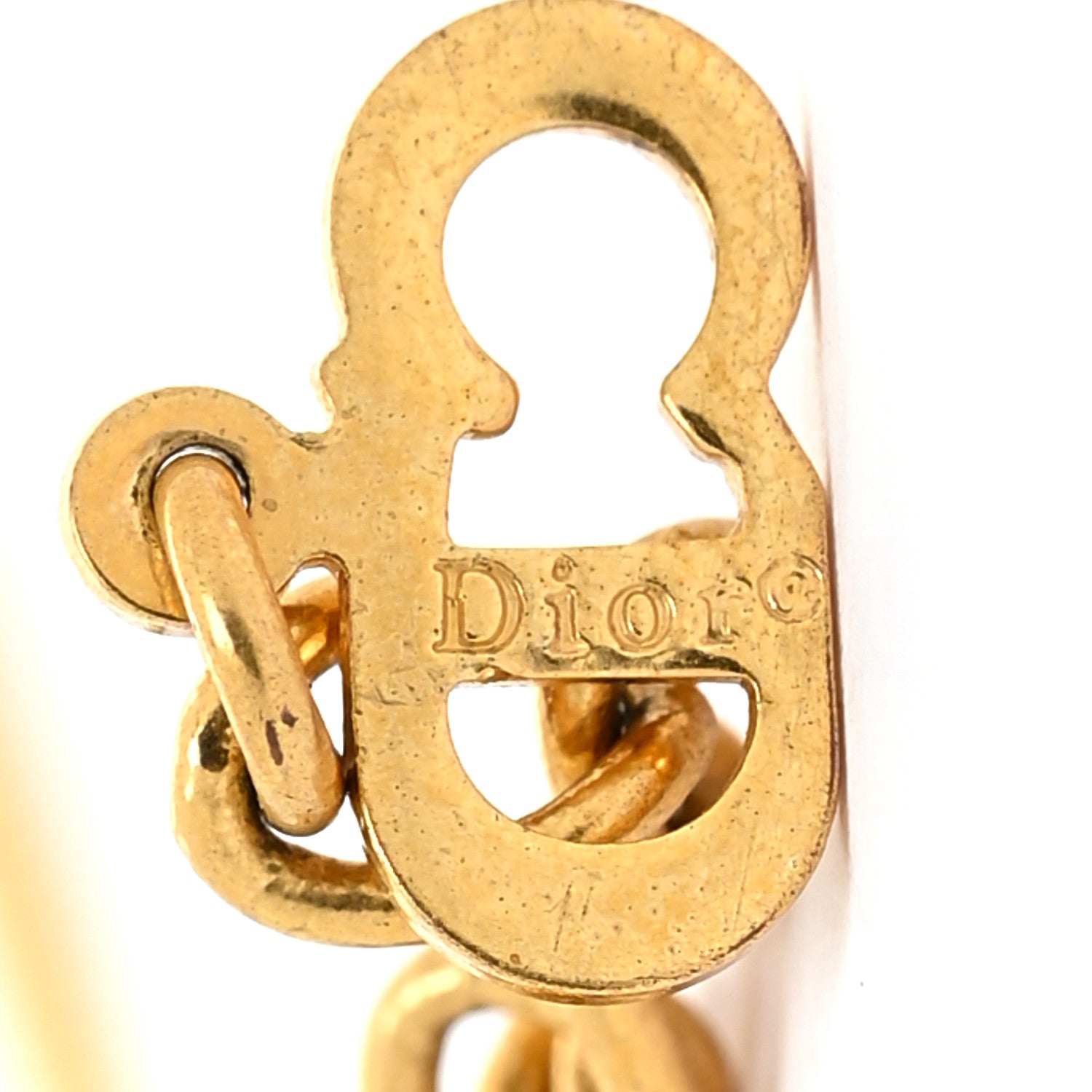 Christian Dior Metal Logo Chain Bracelet Gold 5 of 6