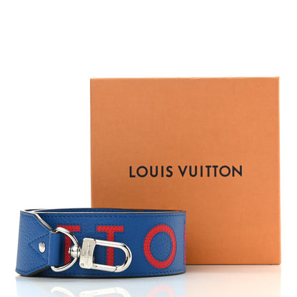 Louis Vuitton Taurillon Bandouliere Shoulder Strap Blue 6 of 6