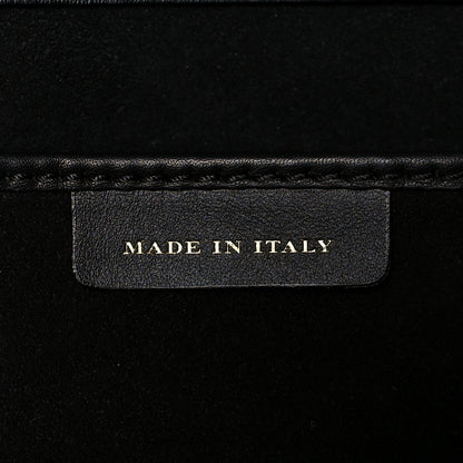 Burberry Suede Calfskin Watersnake Medium Buckle Tote Black Gold 7 of 10