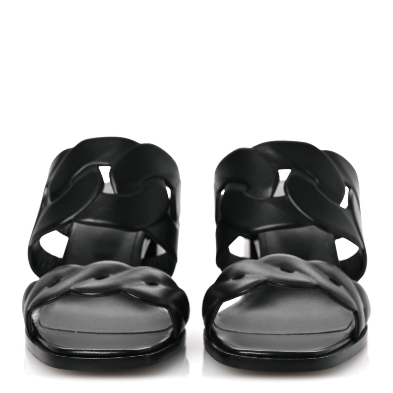 Hermes Nappa Gaby 60 Sandal 37.5 Black 3 of 11