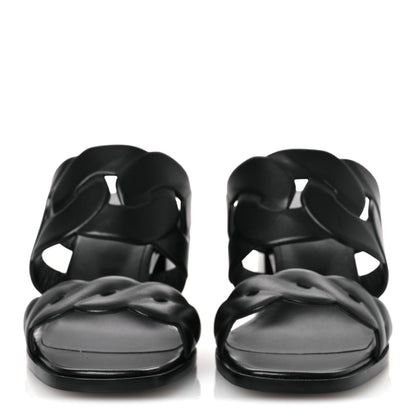 Hermes Nappa Gaby 60 Sandal 37.5 Black 3 of 11