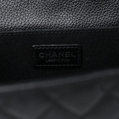 Chanel Grained Calfskin Quilted 2.55 Reissue Flap Belt Bag Clutch Black 6 of 11