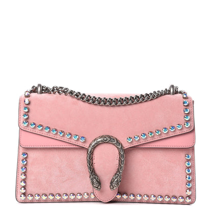Gucci Suede Crystal Small Dionysus Shoulder Bag Peonia 1 of 9