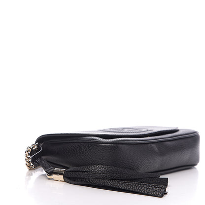 Gucci Pebbled Calfskin Medium Soho Flap Crossbody Black 3 of 9