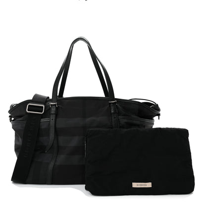 Burberry Nylon House Check Diaper Bag Black 1 of 15