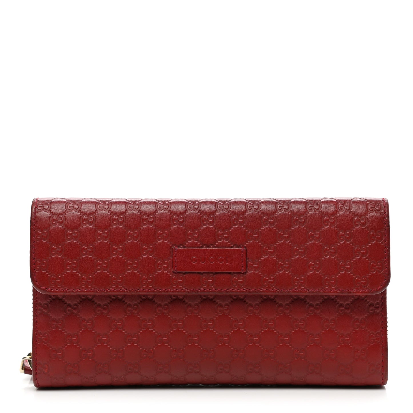 Soft Microguccissima Continental Zip Wallet Red