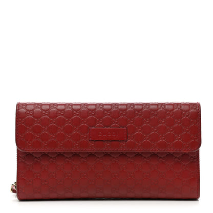 Gucci Soft Microguccissima Continental Zip Wallet Red 1 of 14
