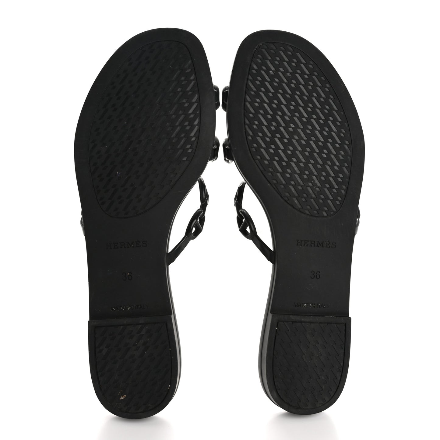 Rubber Chaine d'Ancre Rivage Sandals 36 Black