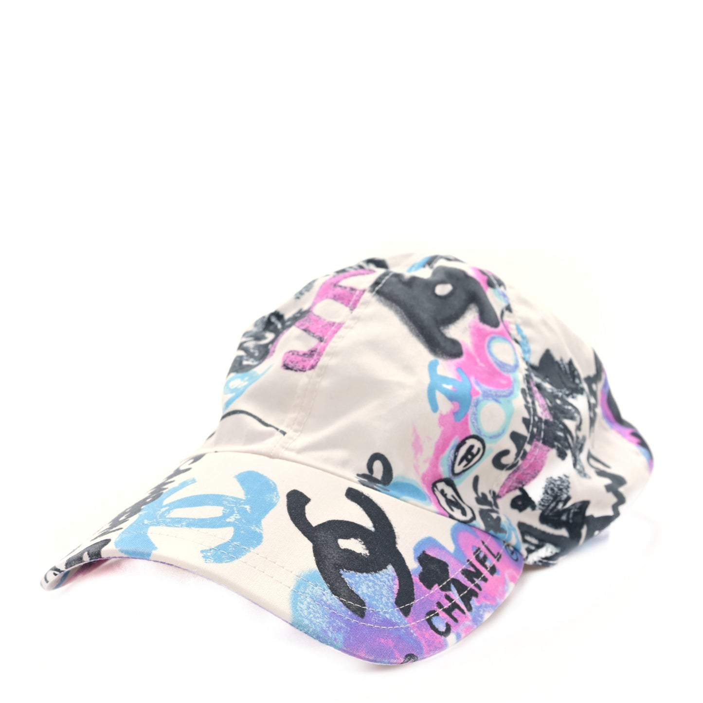 Canvas Printed Graffiti CC Cap Hat M Ivory Multicolor
