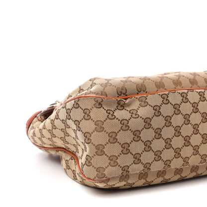 Gucci Monogram Medium Sukey Top Handle Tote Beige Orange 8 of 10