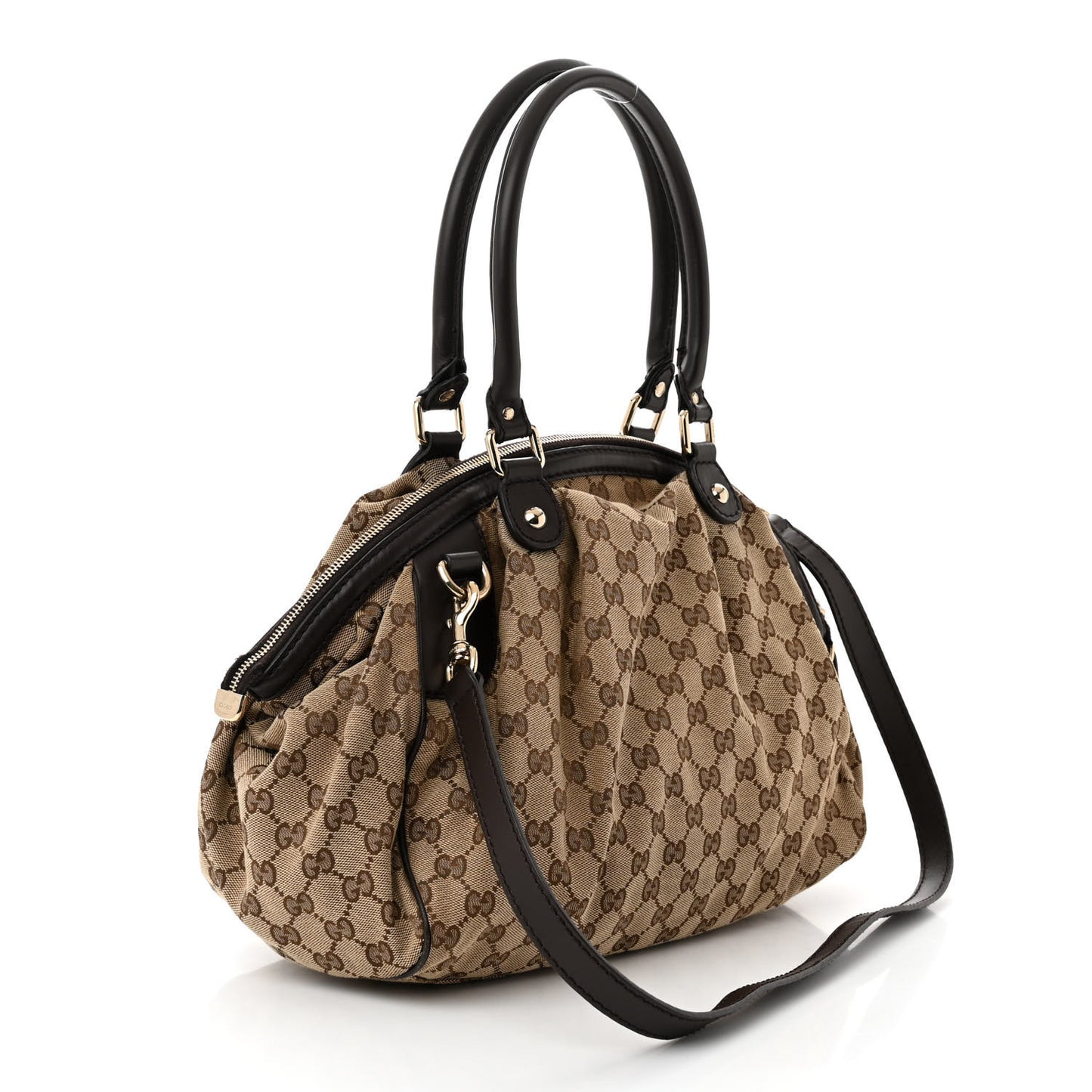 Monogram Medium Sukey Boston Bag Brown