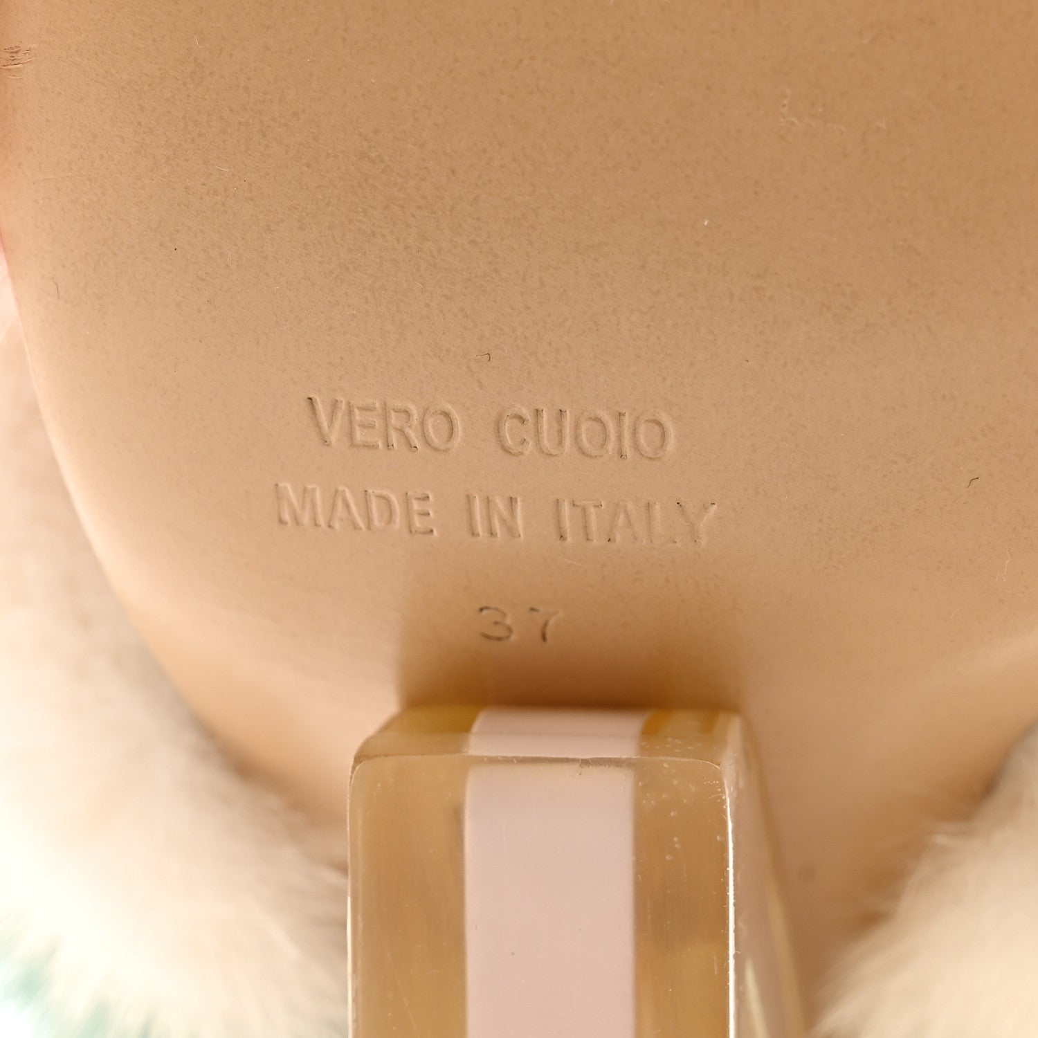 Fendi Mink Ayers Lucite Fendi First 95mm Sandals 37 Bellini Hermi Urano Pirite 7 of 8