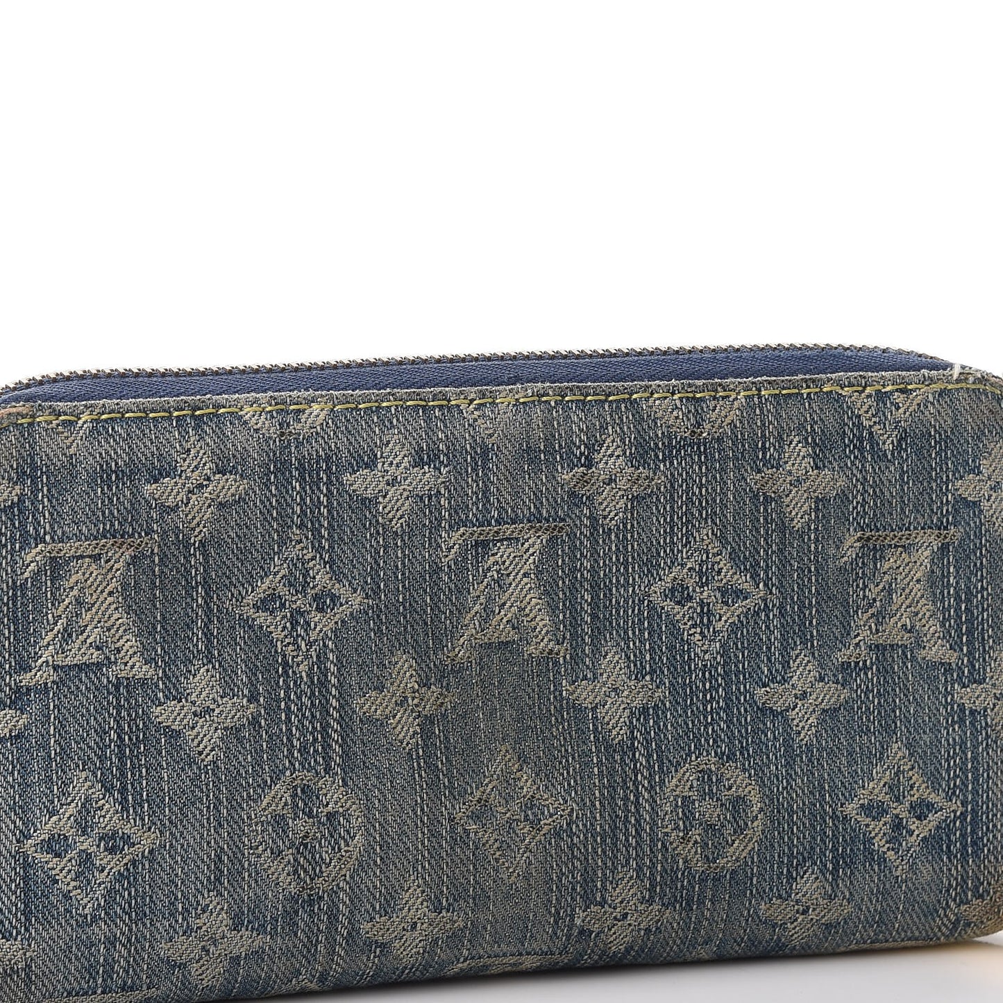 Monogram Denim Zippy Wallet Blue