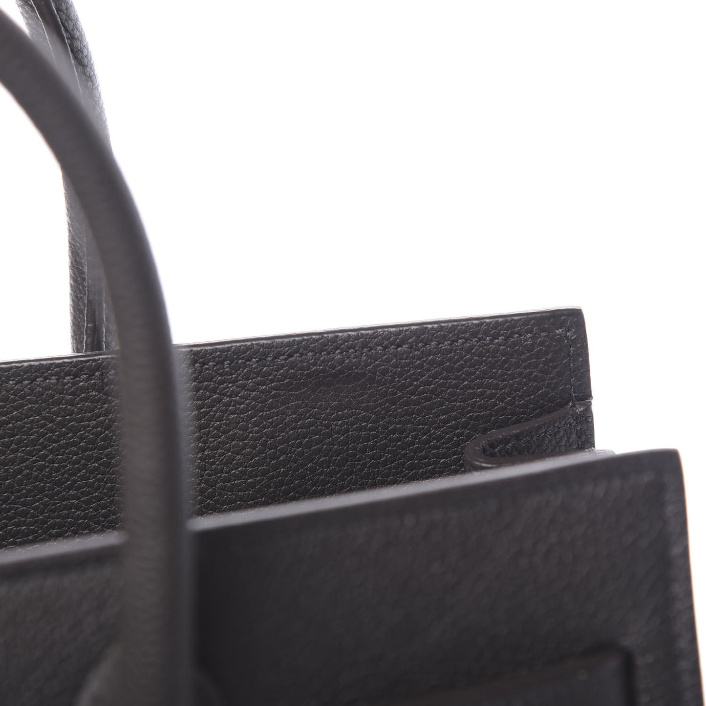 Grained Calfskin Baby Sac De Jour Coal