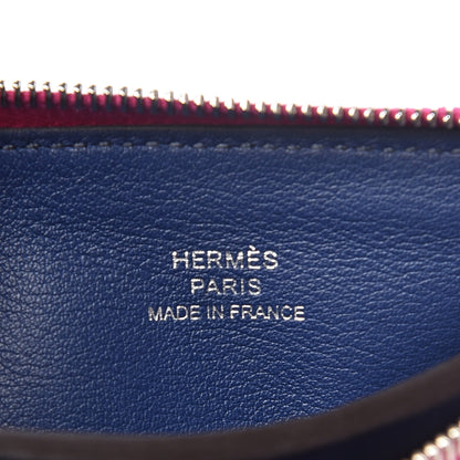 Hermes Evercolor Small Atout Pouch Rose Pourpre Bleu Saphir 6 of 7