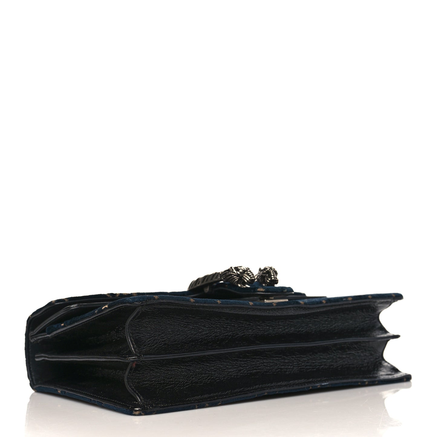 Velvet Skipper GG Monogram Small Dionysus Shoulder Bag Blue Beige Black