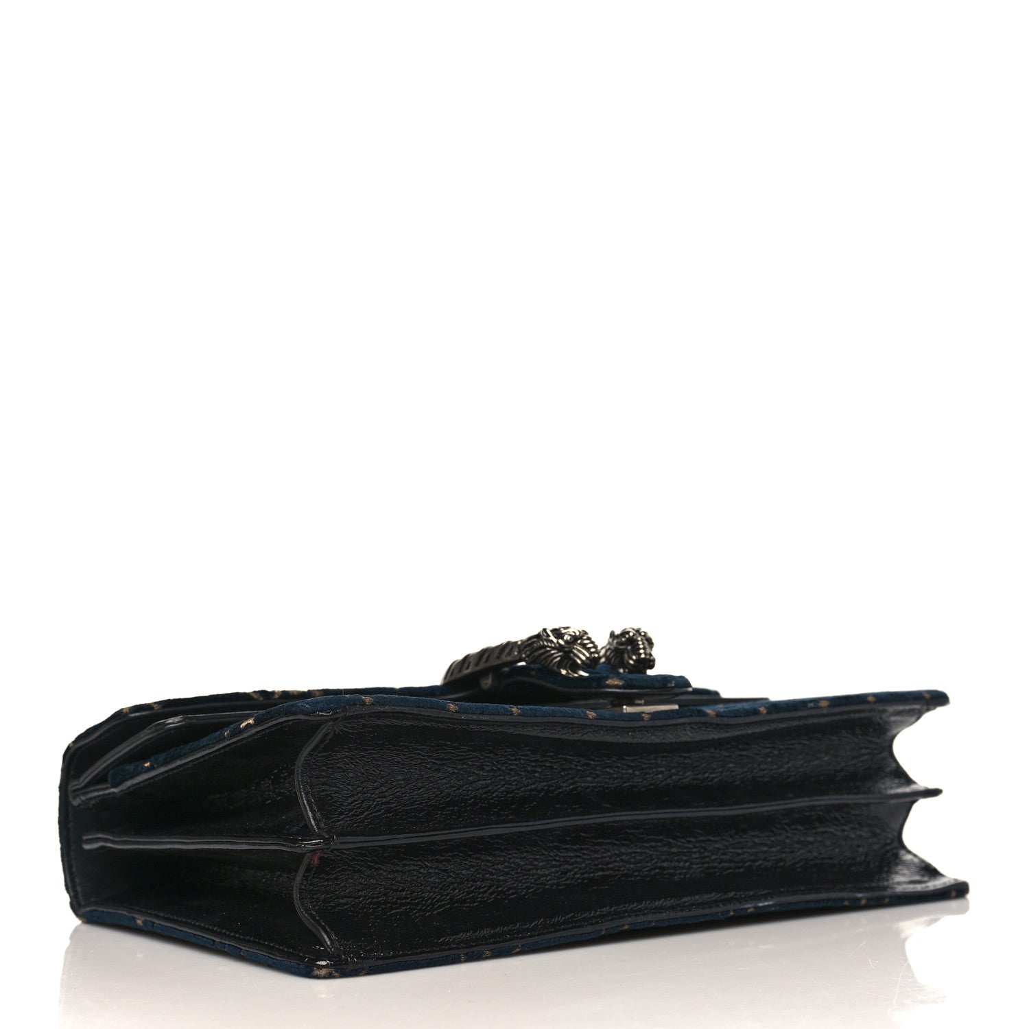 Gucci Velvet Skipper GG Monogram Small Dionysus Shoulder Bag Blue Beige Black 4 of 13