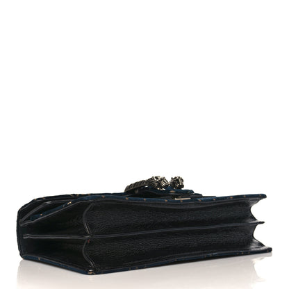 Gucci Velvet Skipper GG Monogram Small Dionysus Shoulder Bag Blue Beige Black 4 of 13