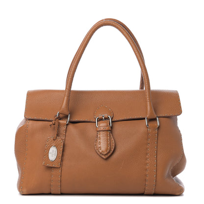 Fendi Cuoio Romano Selleria Medium Linda Satchel Saddler 1 of 12