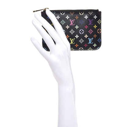 Louis Vuitton Monogram Multicolor Key Pouch Black Grenade 2 of 8